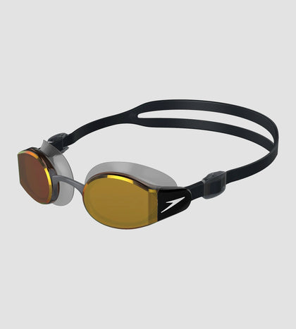 Unisex Adult Mariner Pro Mirror-Lens Swim Goggles - Black & Orange