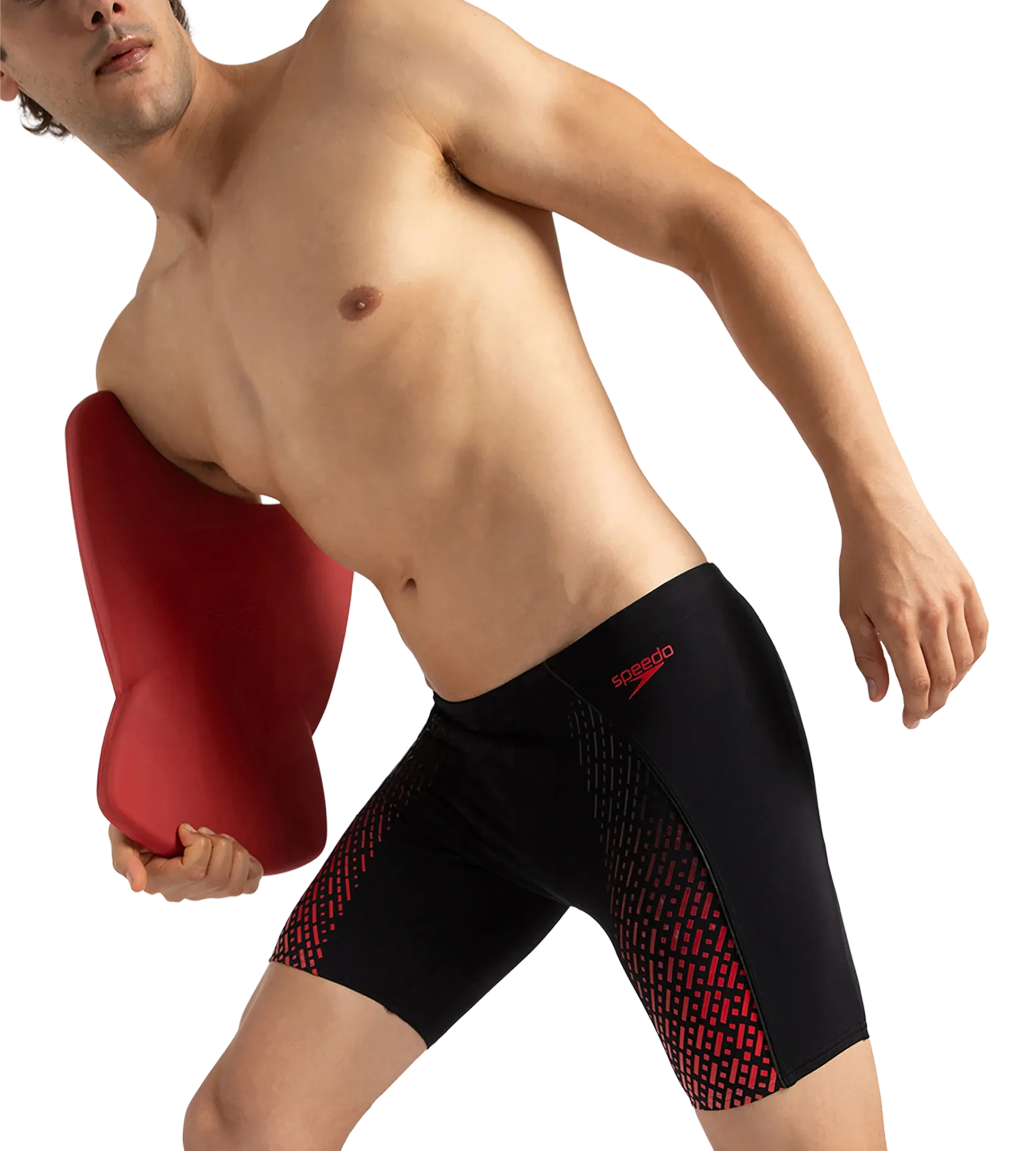 stmck　ETRE TOKYO speedo　ギャザーショートブルゾン Buy Speedo Eco End Plus Mid Jammer -Black-Fed Red Swimwear Online