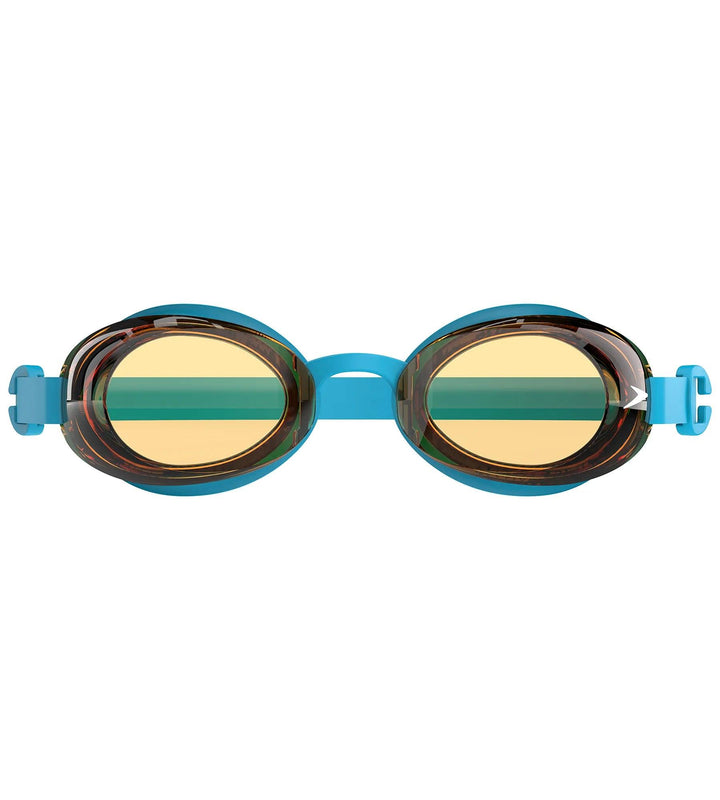 Unisex Kids Jet 2.0 Anti Fog coated lens Swim Goggles (Age Range - 6-14 Years) - Blue & Orange