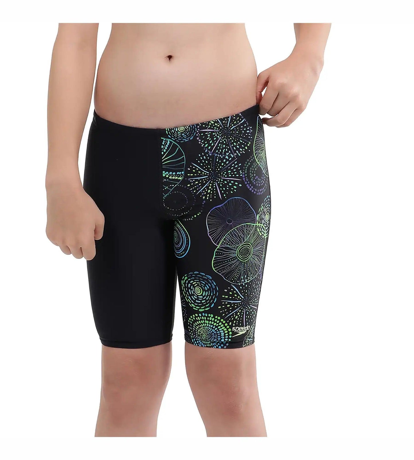 Boy's Allover Digital Jammer - True Navy & Aquarium_1