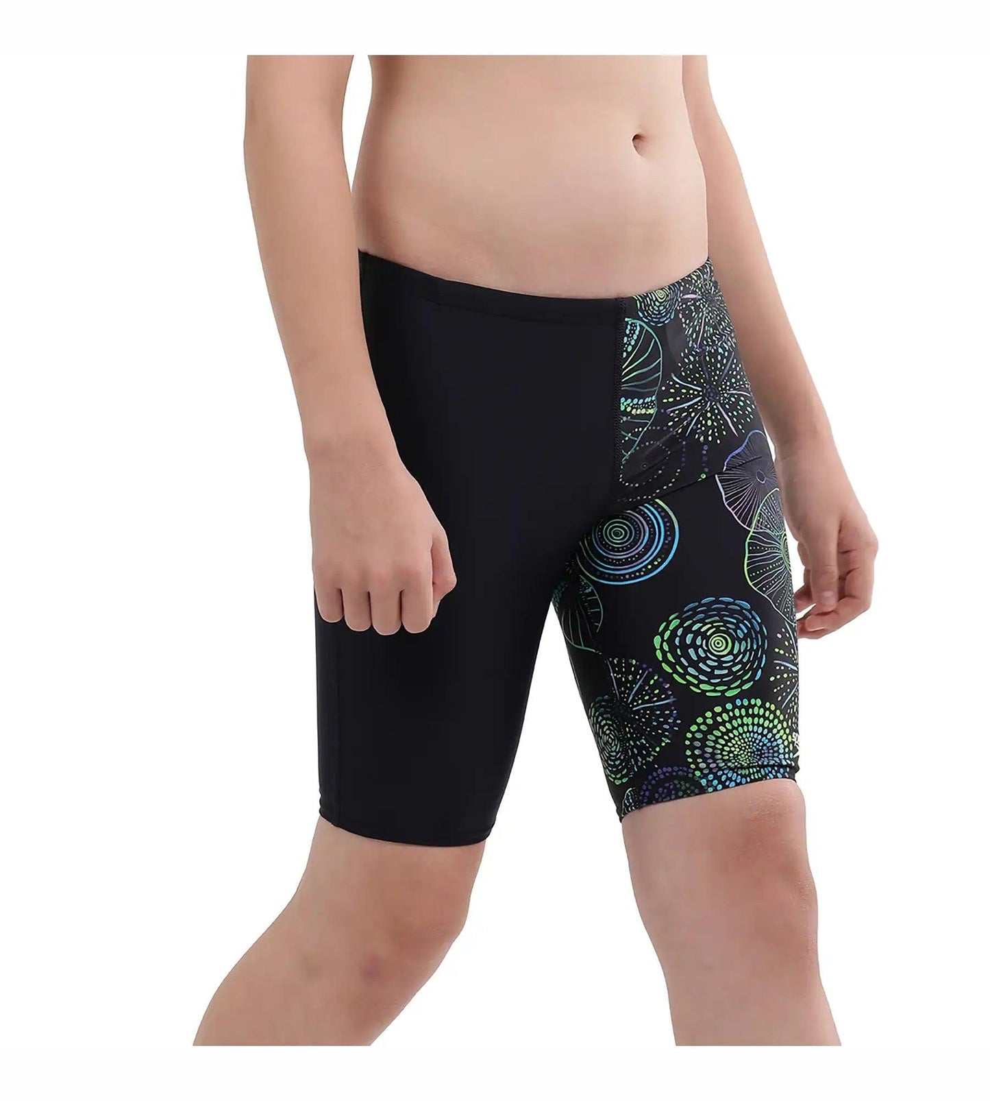 Boy's Allover Digital Jammer - True Navy & Aquarium_3