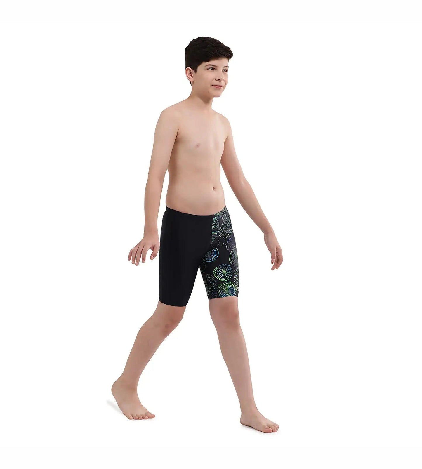 Boy's Allover Digital Jammer - True Navy & Aquarium_5