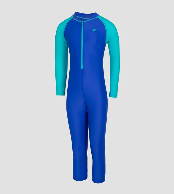 Boys Endurance 10 Essential All In One Suit - True Navy & Coral