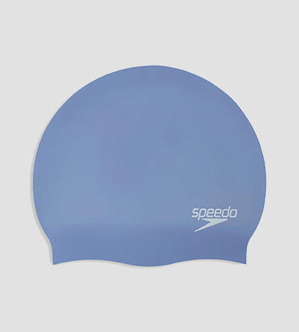 Women's Long Hair Silicone Swim Caps - Blue