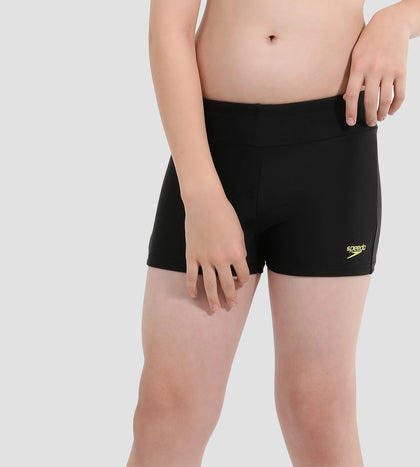 Boy's Endurance 10 Essential Houston Aquashort - Black & Lemon Drizzle