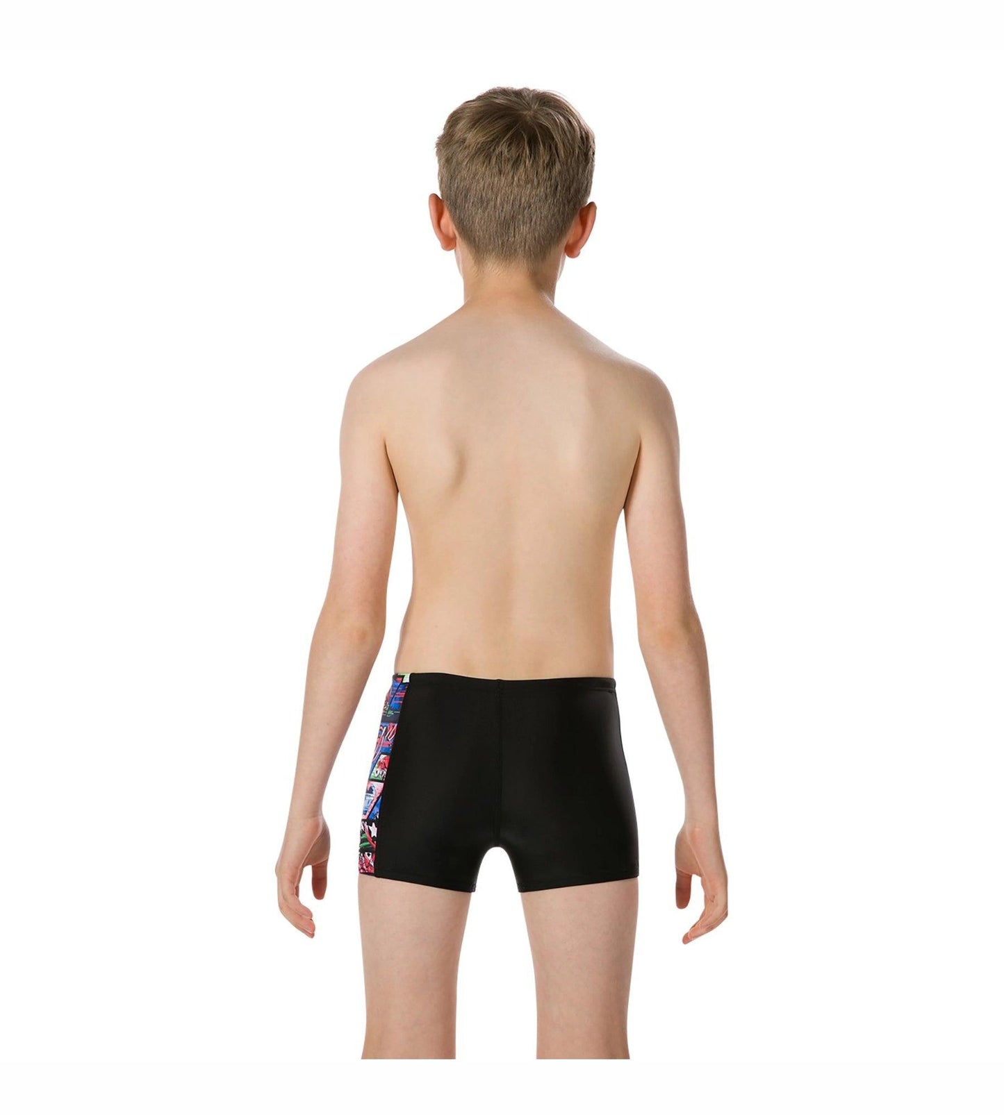 Boy's Marvel Avengers Panel Aquashort - Black & Neon Blue_4