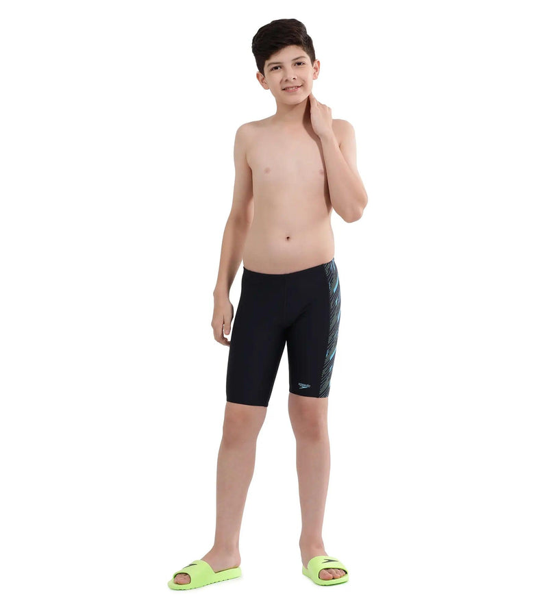 Boy's Endurance Hyper Boom Jammer - Truenavy & Harlequin Green_5