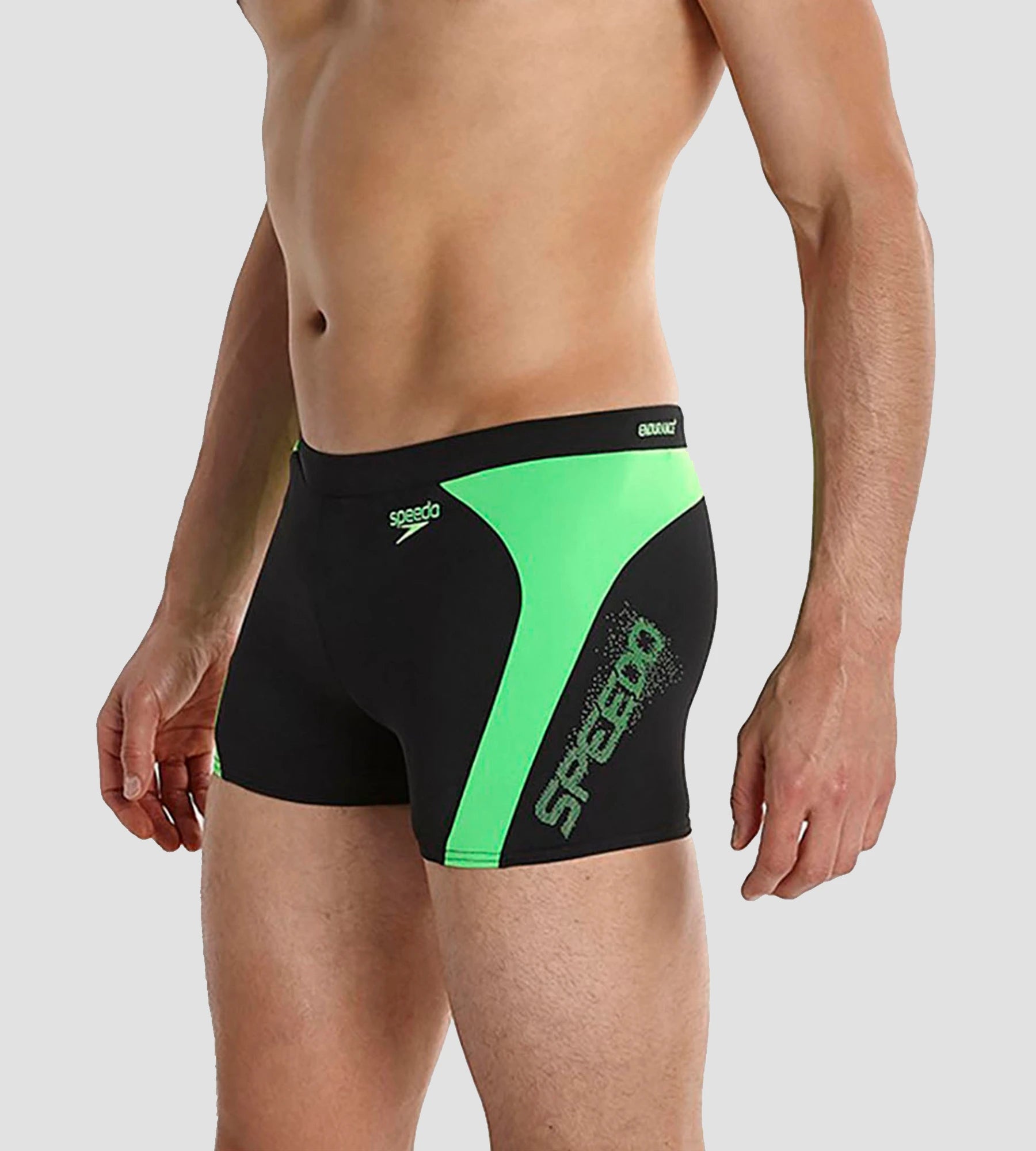 Buy Speedo Monogram Graphic Splice Aquashort Black-Fluo