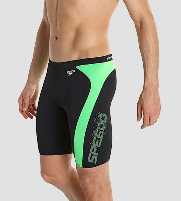Men's Endurance+ Logo Graphic Splice Jammer - Black & Fluo Green