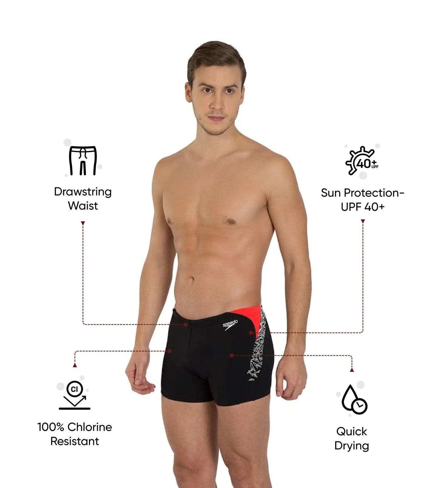 Men's Endurance+ Boom Splice Aquashort - Black & White