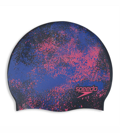 Unisex Junior Reversible Moud Silicon Swim Caps - Black & Blue_1