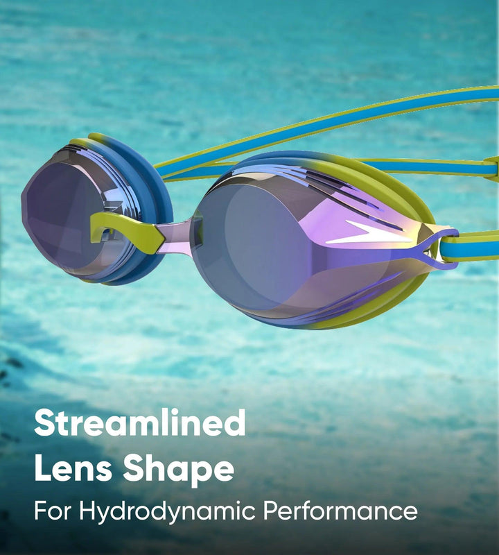 Unisex Kids Vengeance Mirror Clear-Lens Goggles (Age Range - 6-14 Years) - Green & Blue