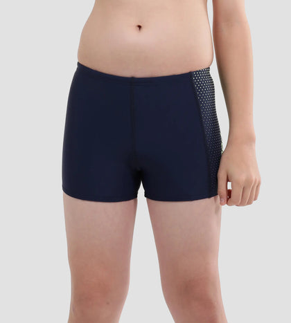 Boy's Endurance 10 Gala Logo Panel Aquashort - Navy & Bright Zest