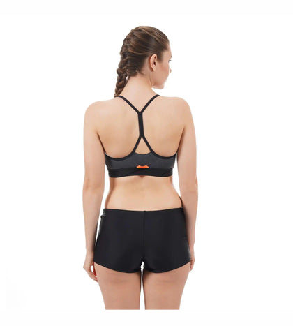 Women's Inject Wave Crop Top H20 Active - Black & Vgrey_4
