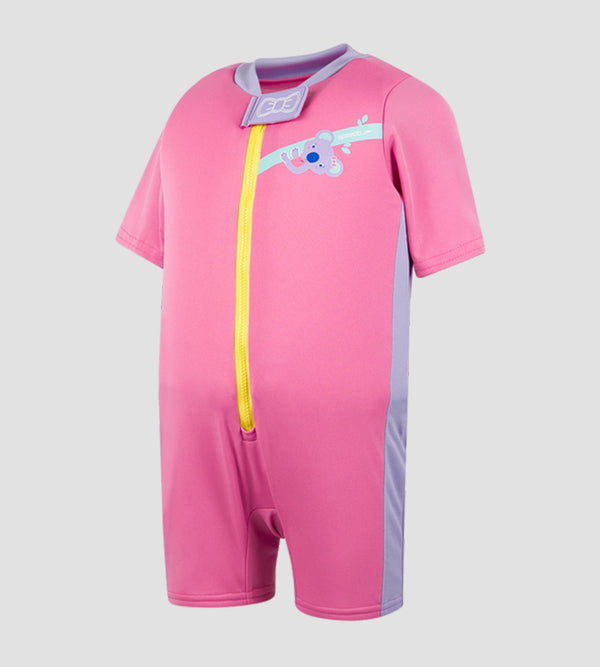 Koala Print Swim Confidence Croc Float Suit For Tot's - Pink & Purple