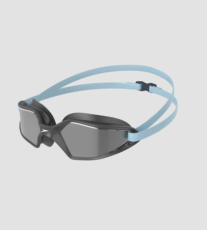 Unisex Adult Hydropulse Mirror-Lens Swim Goggles - Grey & Silver