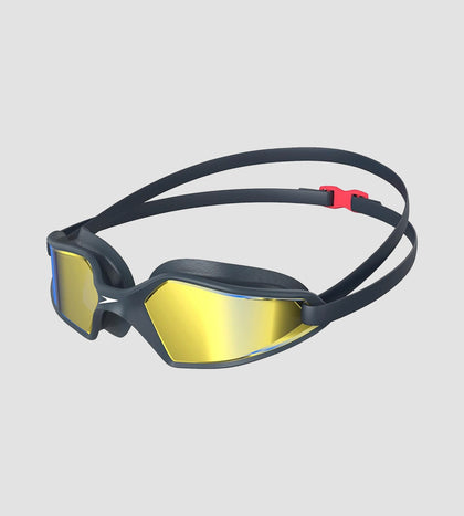 Unisex Adult Hydropulse Mirror-Lens Swim Goggles - Navy & Blue