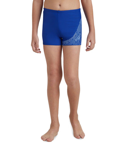 Boy's Endurance 10 Medley Logo Aquashort - True Cobalt & Curious Blue
