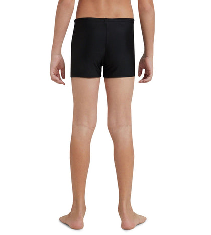 Boy's Endurance 10 Medley Logo Aquashort - Black & Lemon Drizzle