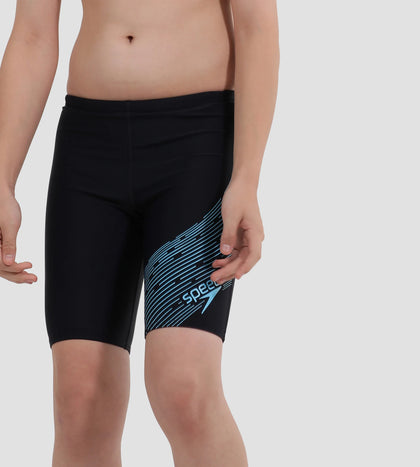 Boy's Endurance 10 Medley Logo Jammer - True Navy & Picton Blue