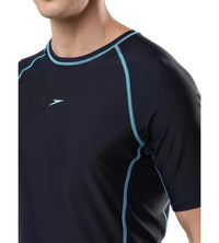 Men's Endurance Short Sleeve Suntop - True Navy & Picton Blue_6