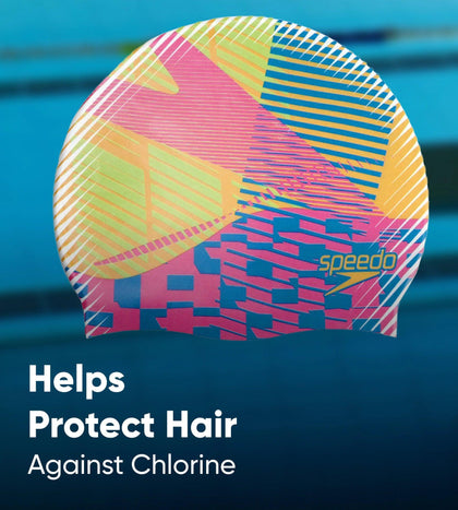 Unisex Digital Printed Swim Cap For Men and Women - Multicolour