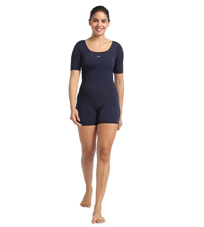 Women's Endurance+ Myrtle Legsuit Swimwear  - Truenavy  &  Marine Blue_2