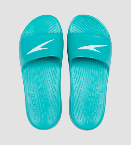 Women's Single Colour Slides - Jade & White