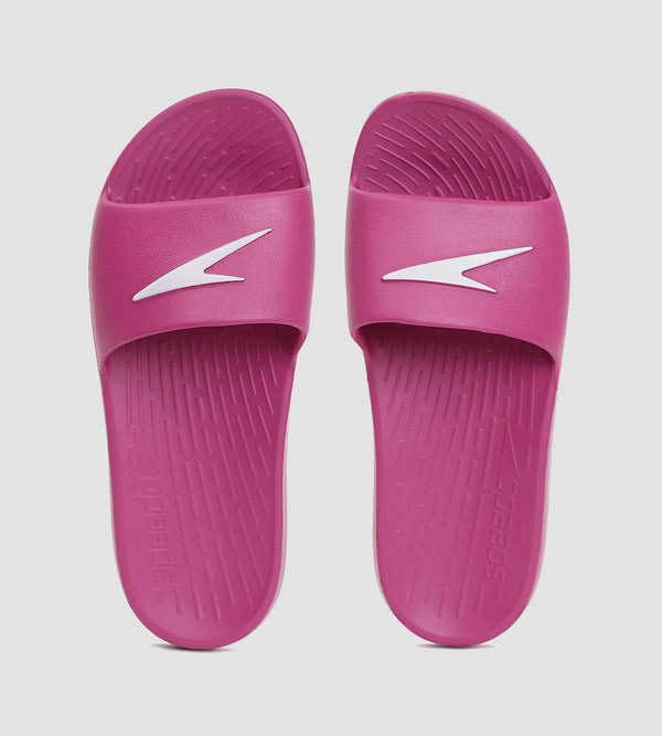Women's Single Colour Slides - Berry & White