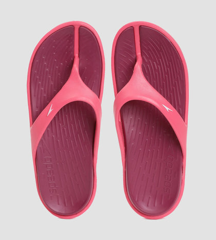 Women's Dual Colour Flip Flops - Deep Plum & Cinder Rose