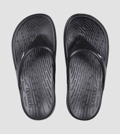 Unisex Junior's Single colour Flip Flops For Boys and Girls - Black & White