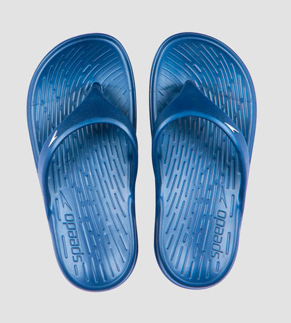 Unisex Junior's Single Colour Flip Flops For Boys and Girls - Navy & White