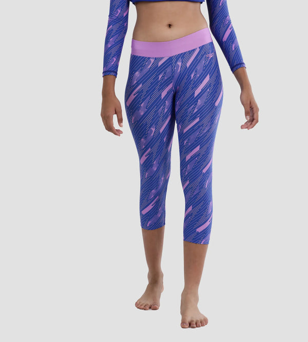 Girl's Endurance 10 Hyperboom Printed Capri - Sweet Purple & True Cobalt