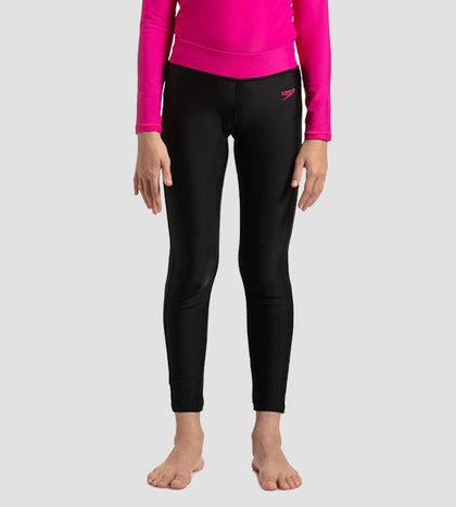 Girl's Endurance 10 Active Leggings - Black & Electric Pink