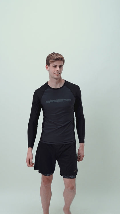Men's Endurance10 Long Sleeve Suntop - Oxid Grey & Black