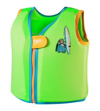 Printed Float Vest Swim Confidence for Tot's - Green & Blue_3