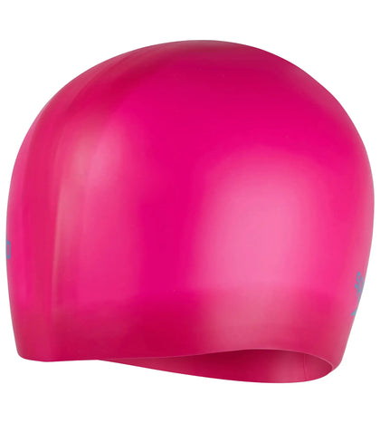 Unisex Junior Long Hair Swim Caps - Pink & Blue_2