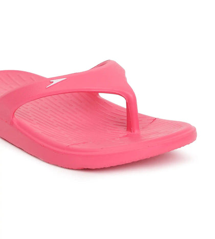 Unisex Junior's Single Colour Flip Flops - Raspberry Fill & White_5