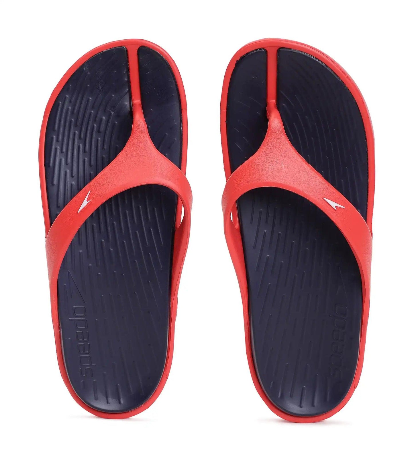 Men's Dual Colour Flip Flops - True Navy & Fed Red_1
