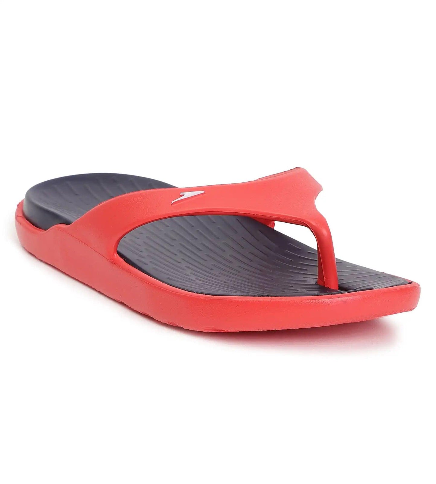 Men's Dual Colour Flip Flops - True Navy & Fed Red_3