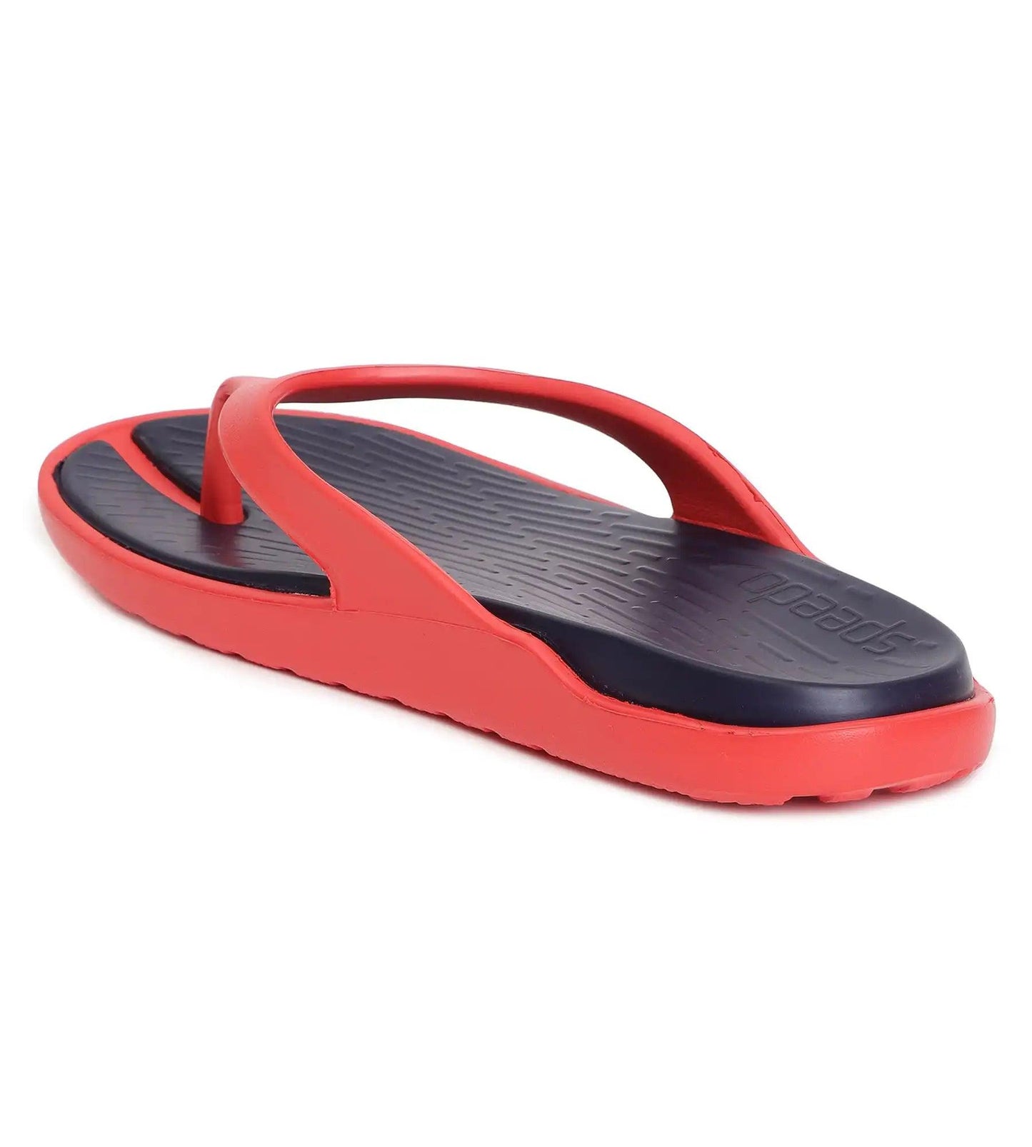 Men's Dual Colour Flip Flops - True Navy & Fed Red_4