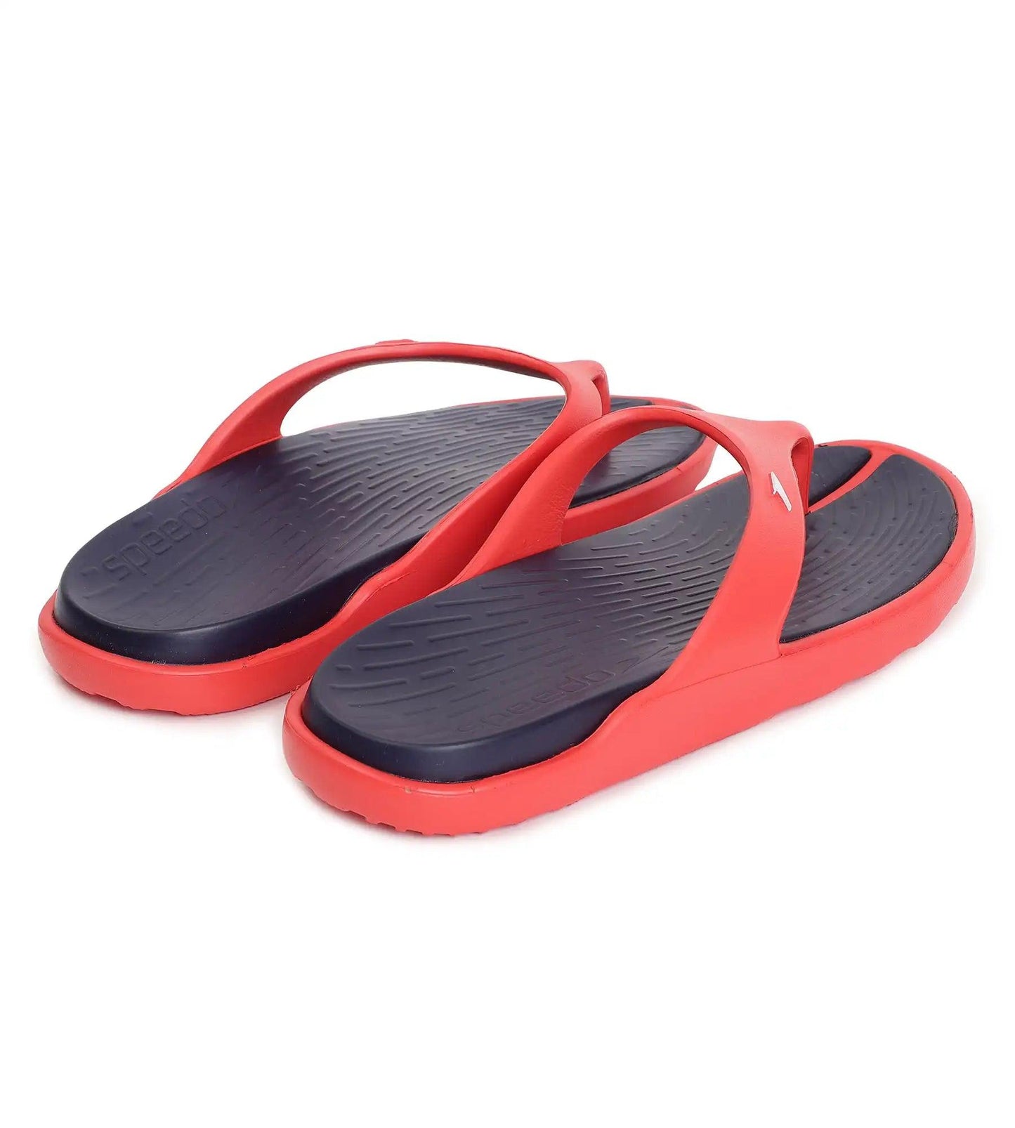 Men's Dual Colour Flip Flops - True Navy & Fed Red_8