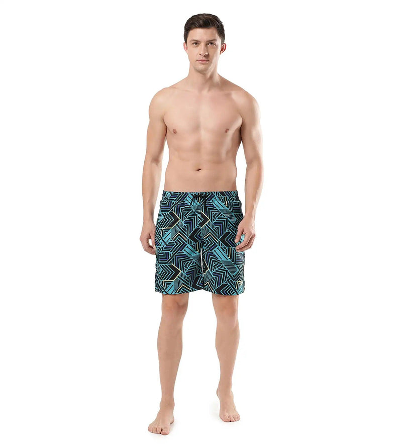 Men's Essential Sport Allover Watershorts - True Navy & Aquarium_7