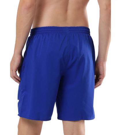 Men's Essential Placement Printed Watershorts - Chroma Blue  &  White_4