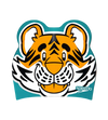 Unisex Kids Tiger Print Swim Cap For Tots - Boys and Girls - Orange & Green