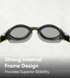 Unisex Adult Biofuse 2.0 Polarised Tint-Lens Swim Goggles - Black & Green