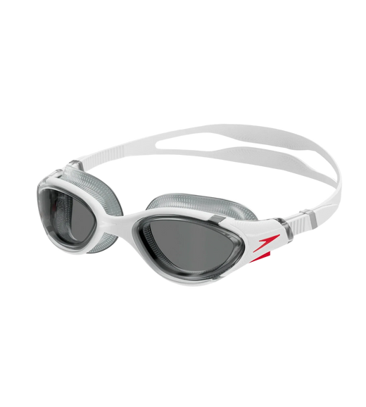 Unisex Adult Biofuse 2.0 Smoke-Lens Swim Goggles - White & Smoke