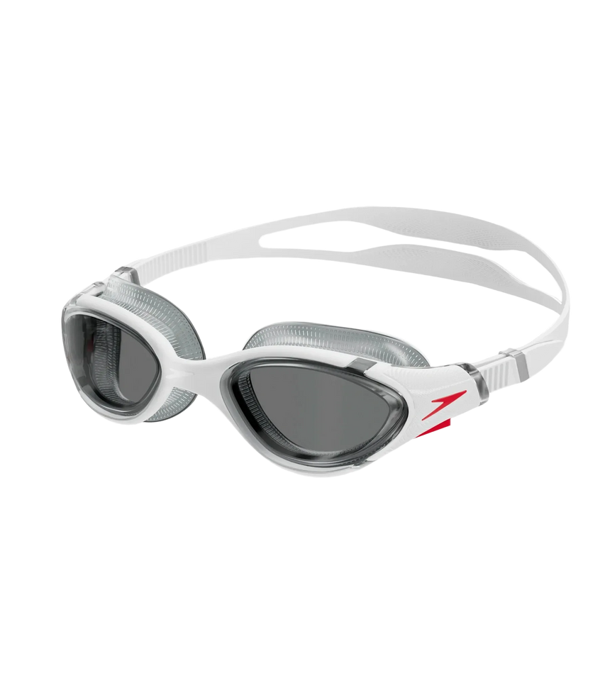 Unisex Adult Biofuse 2.0 Smoke-Lens Swim Goggles - White & Smoke