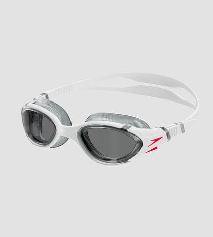 Unisex Adult Biofuse 2.0 Smoke-Lens Swim Goggles - White & Smoke