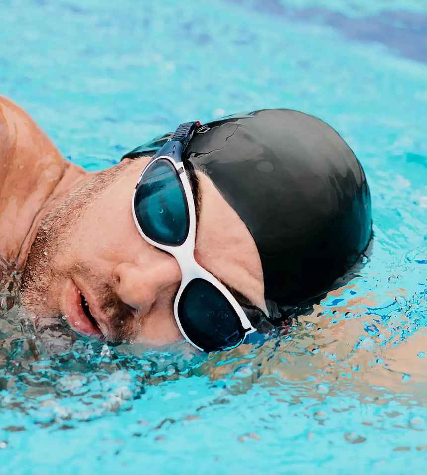 Unisex Adult Biofuse 2.0 Blue Tint Lens Swim Goggles - Blue & White
